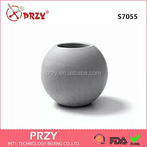 S7055 Round shape silicone flower pot mould Clay mould concrete cement planter mold