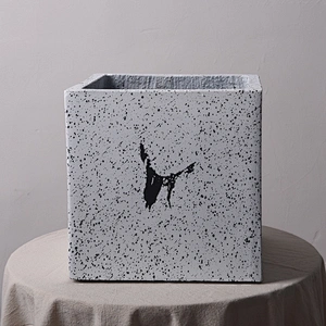 HP0049 Diameter 15 cm Square Shape Concrete Silicone Mold for Planter Cement Pot Home Decoration
