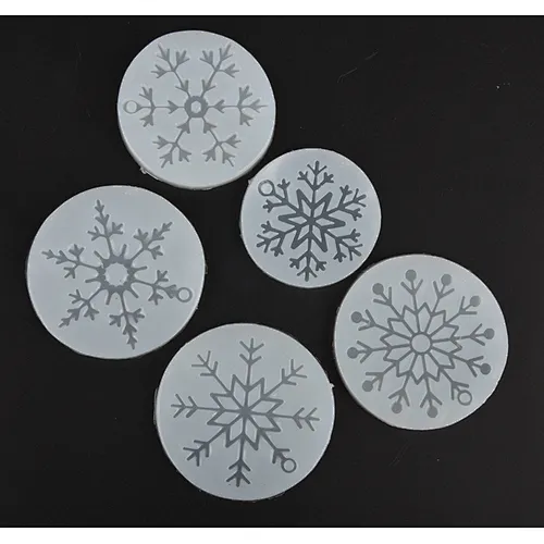 Handmade Crystal Epoxy Snowflake Pendant Silicone Mold