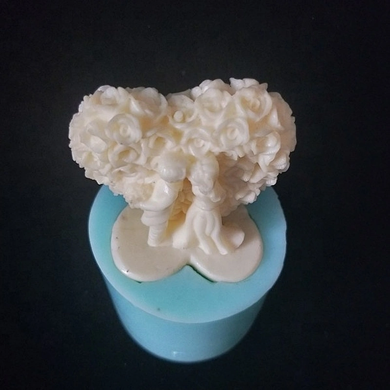 Groom and bride series love candle shape silicone mold
