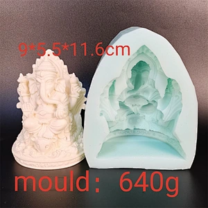 Indian god Elephant trunk God handmade soap mold candle silicone aroma stone molds