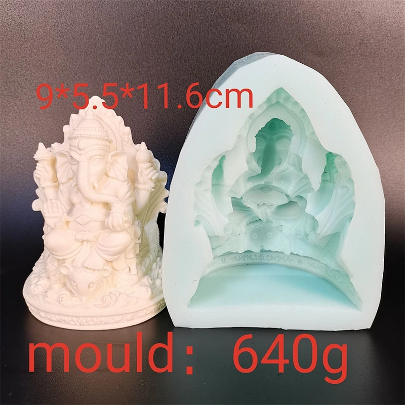 Indian god Elephant trunk God handmade soap mold candle silicone aroma stone molds