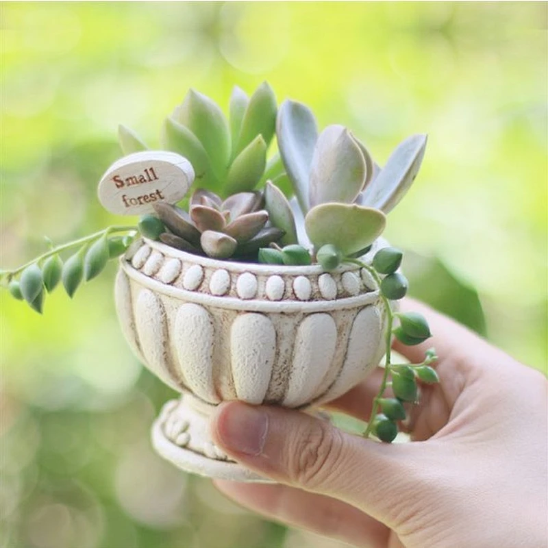 European Style Pot 3d Vase Molds Muti-meat Pot Molds Planter Silica gel Concrete Silicone Mold for Home Decorations