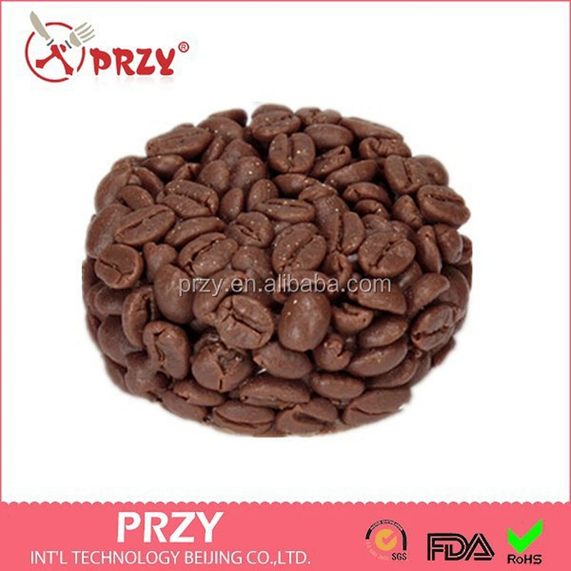 wholesale 3d silicone soap molds coffee beans soap mold