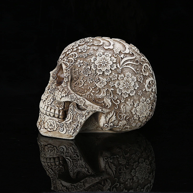 S9123 PRZY flower skull head mold Silicone skull fondant cake molds soap mold jelly ice baking cake molds