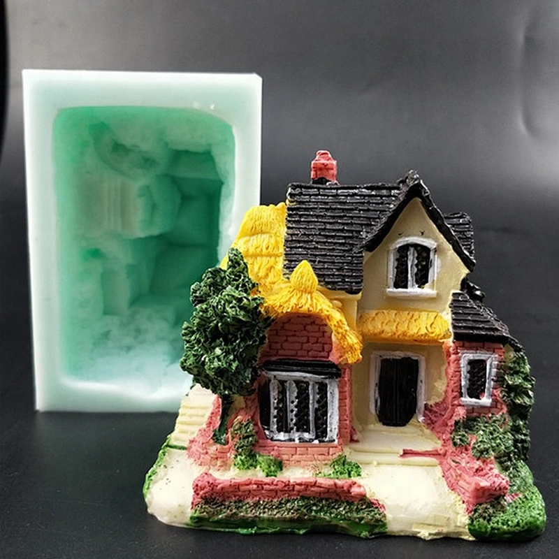 4 styles house modeling series silicone mold