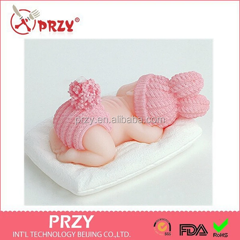 PRZY new baby cake decoration silicone molds and candle mold cake decorating baby silicone molds