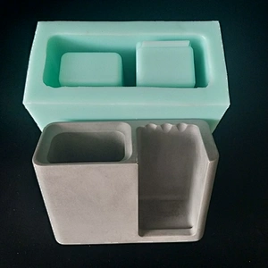 Desktop decoration pen holder cement storage container silicone mold