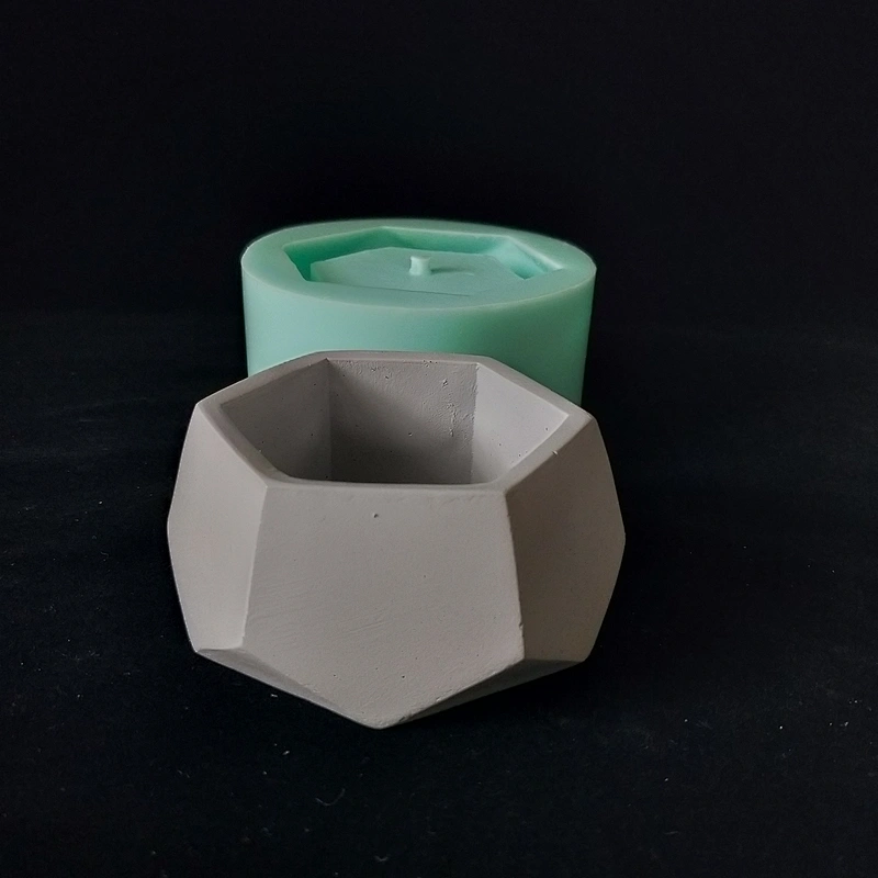 Plant pot cement gypsum pot home decoration Silicone Mold