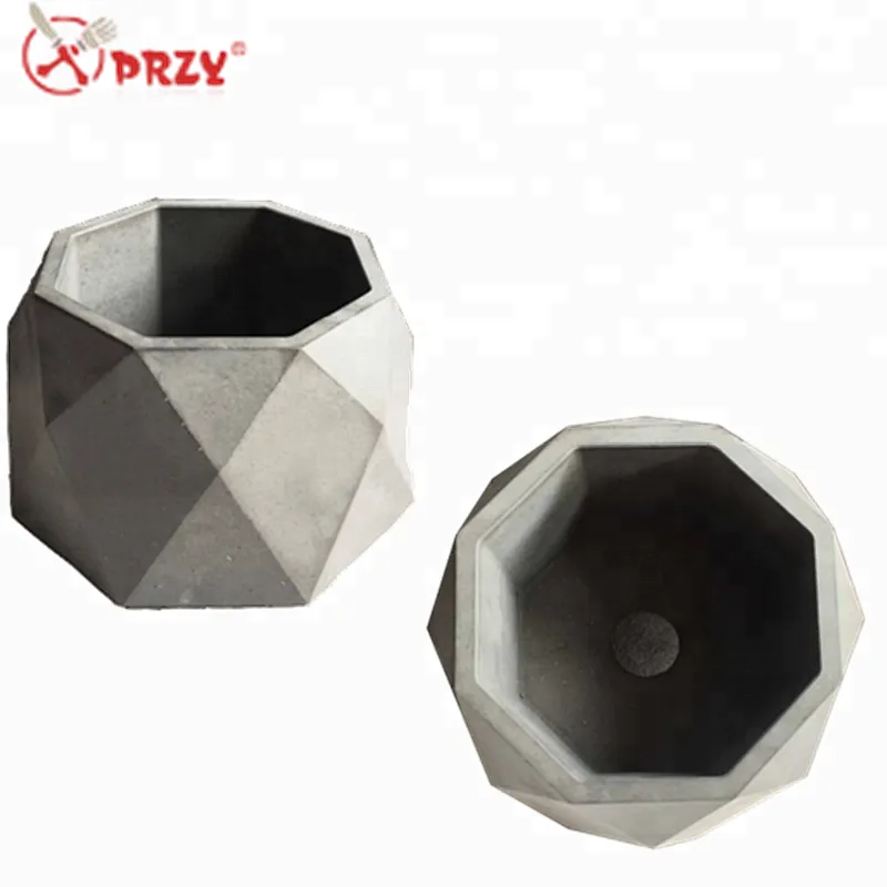 Simple concrete planter silicone mold Nordic style geometric cement flower pots 3d Decorations mould
