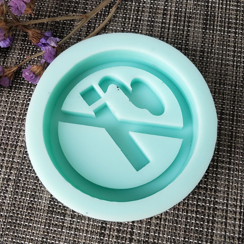 No smoking sign cement signage silicone mold