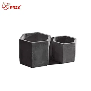 Large and small hexagonal geometric cement flower pot silicone mold