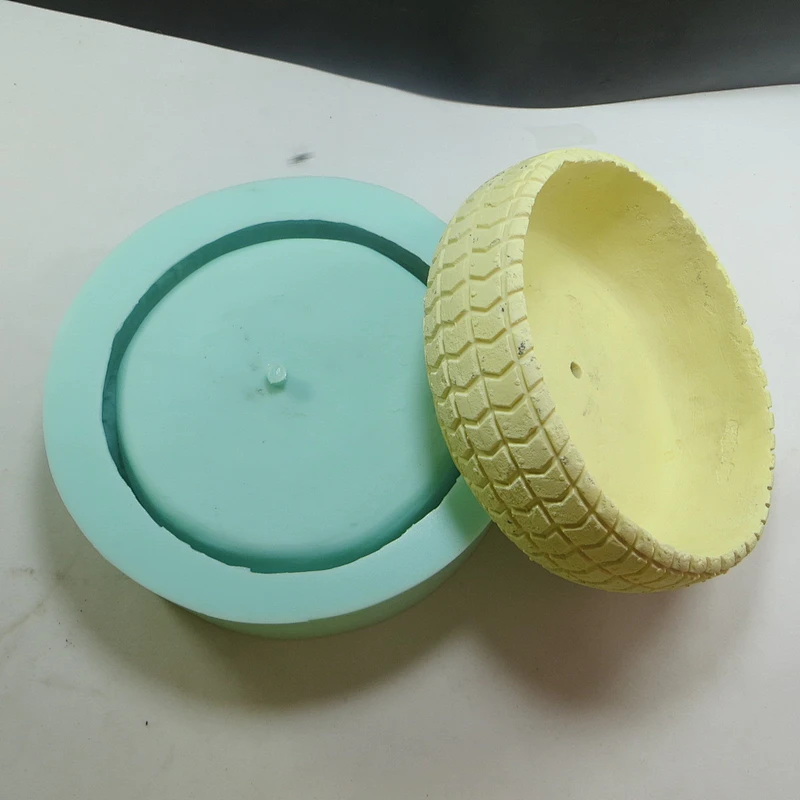 Silicone mould for tire cement flower pot table top decoration