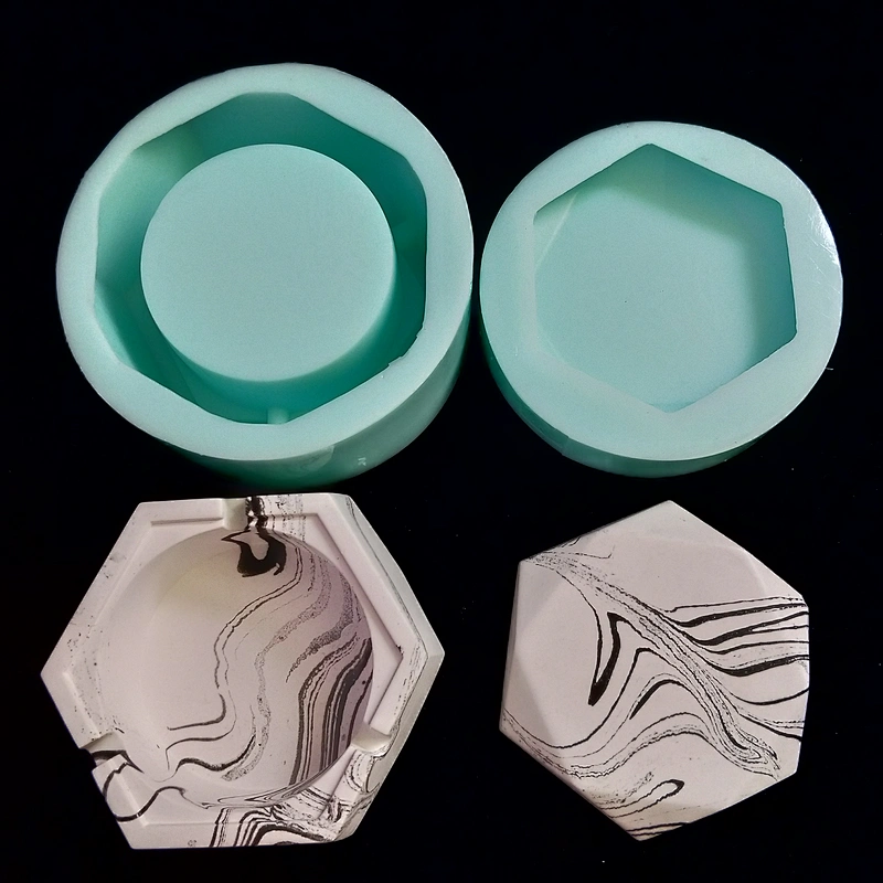 Creative desktop cement storage box container silicone mold