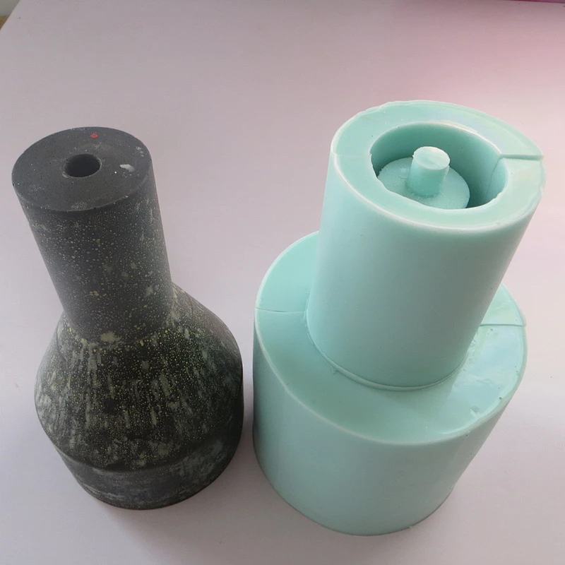 Cement lamp industrial style silicone mold