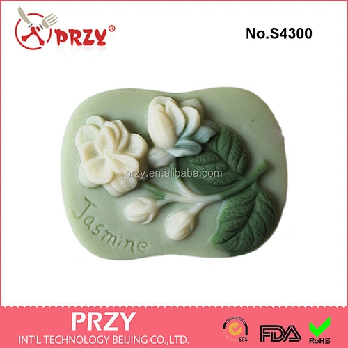 S4300 Jasmine Flower Silicone Soap Mold Meet GOOD Standards Soap Mold Eco Friendly Silicone Mold For Soap