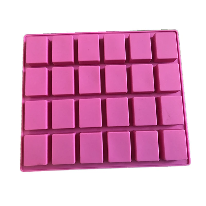 24 Cavities rectangular Soap mold square silicone cake molds chocolate block Mould