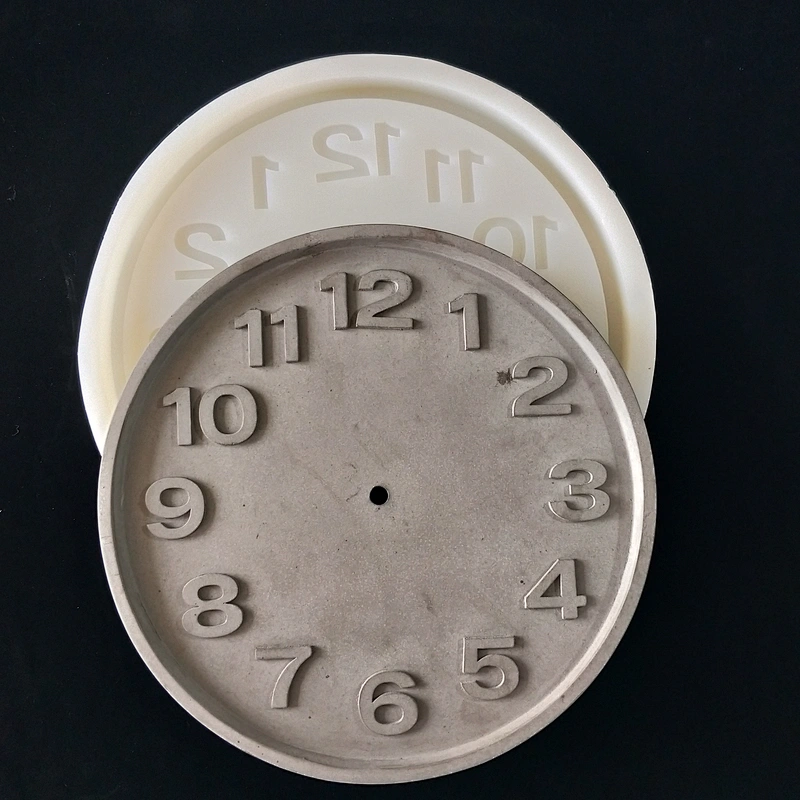 Desktop wall decoration cement digital clock silicone mold