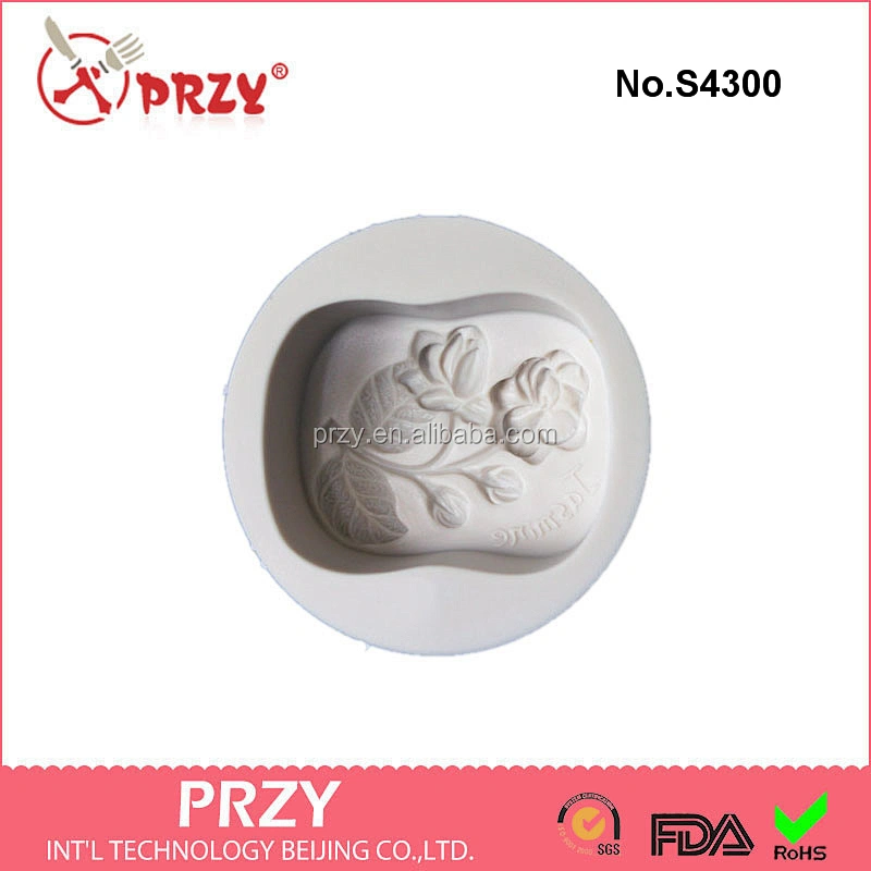 S4300 Jasmine Flower Silicone Soap Mold Meet GOOD Standards Soap Mold Eco Friendly Silicone Mold For Soap