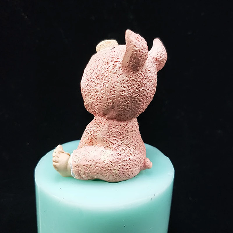 Silicone Soap Resin Molds Children Wearing Hats Babies