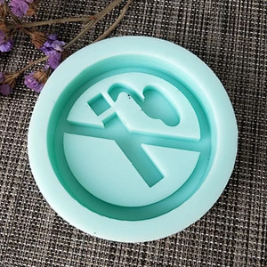 No smoking sign cement signage silicone mold