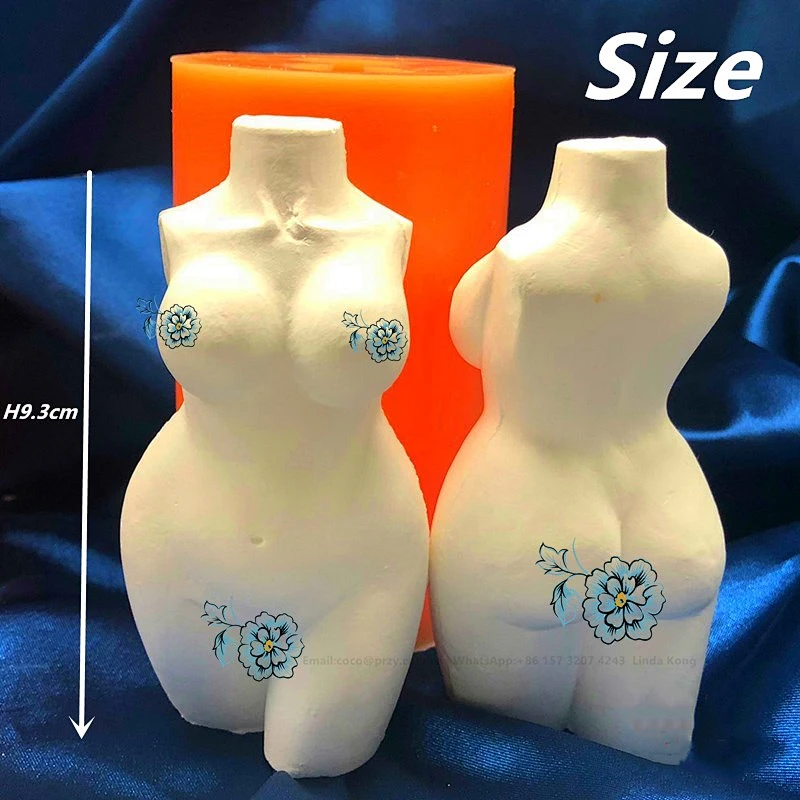 American style 3D  Plump Female  Candle molds Handmade Body Soap silica mold Aroma stone human statue  crafts Molds resin
