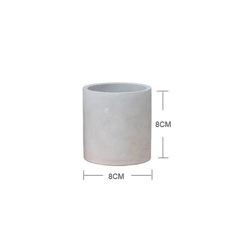 Cement flower pot round Put together mini silicone mold