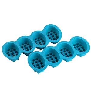 PR378 Cheap Massage Oval Shaped 4 Holes Handmade Soap Factory Directly Supply Silicone Mold