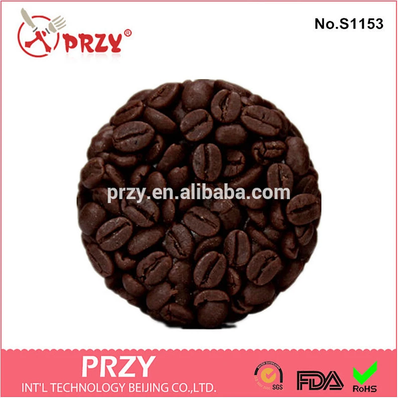 wholesale 3d silicone soap molds coffee beans soap mold