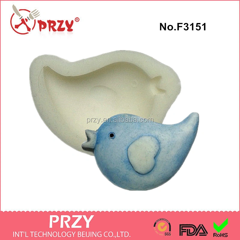 F3151 Food Safe Silicone Mould - Bird - For Sugar & Polymer Clay Crafts Silicone Fondant Mold