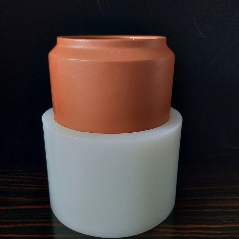 Large size simple round cement flower pot silicone mould