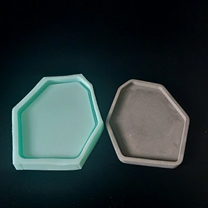 Polygonal cement tray desktop container silicone mold