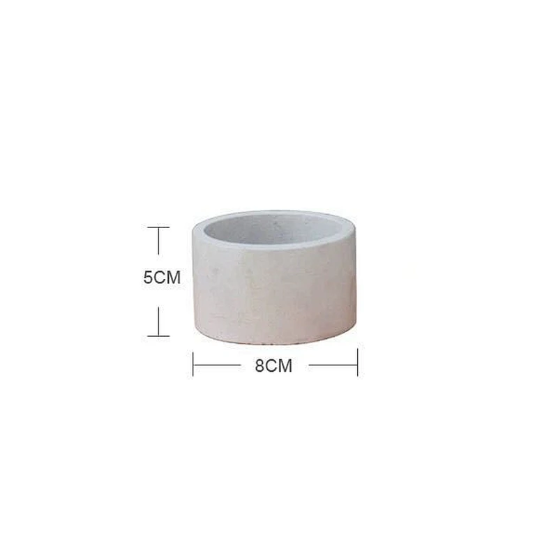 Cement flower pot round Put together mini silicone mold
