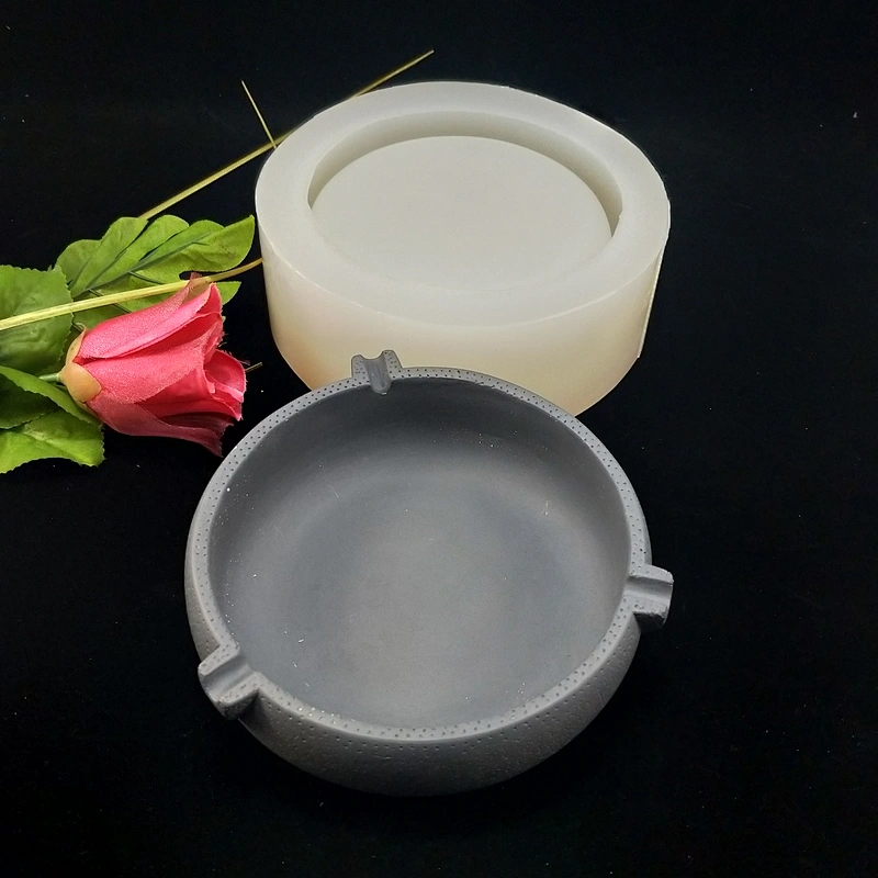Round Cement Ashtray DIY Home Decoration Silicone Mould