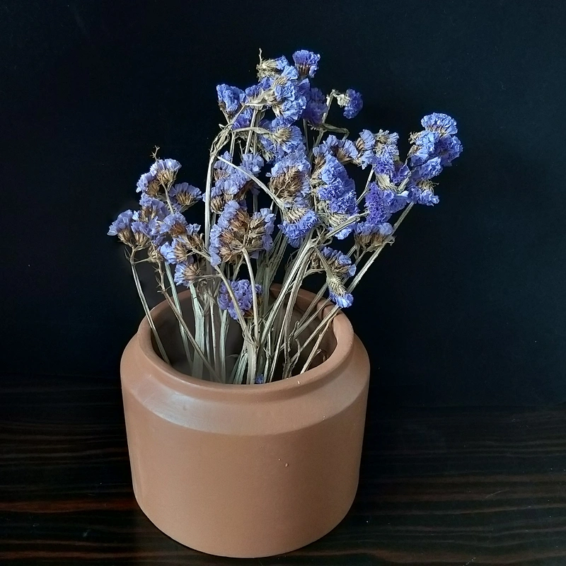 Large size simple round cement flower pot silicone mould