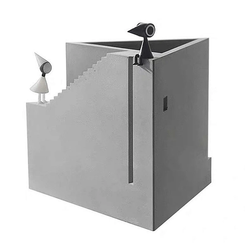 Silicone mold pen holder multi-functional cement storage box office desktop decoration