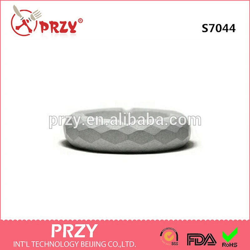 S7044 Round Cement concrete ashtray shape silicone soap mold