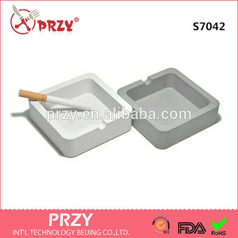 S7042 Creative Cement concrete ashtray silicone soap mold