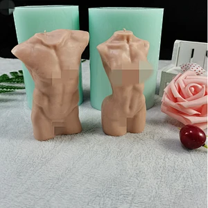 Body abstract art scented candle home decoration silicone mold