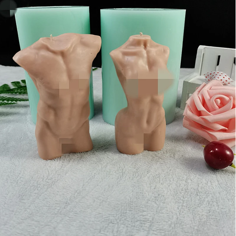 Body abstract art scented candle home decoration silicone mold