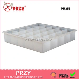 PR358 PRZY Wholesale Eco-friendly 25 Cavities Square Silicone Loaf Soap Bar Molds