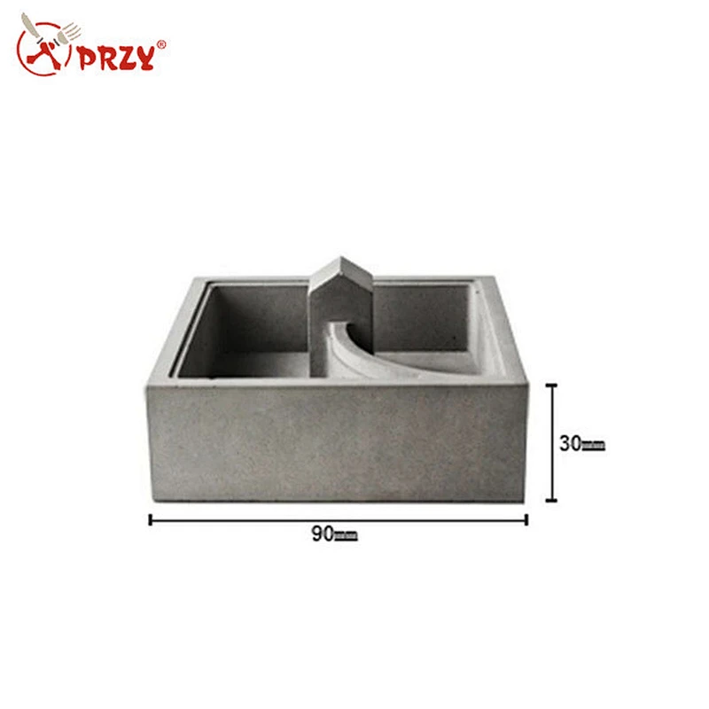 Square indoor cement concrete self-made flower pot silicone mold