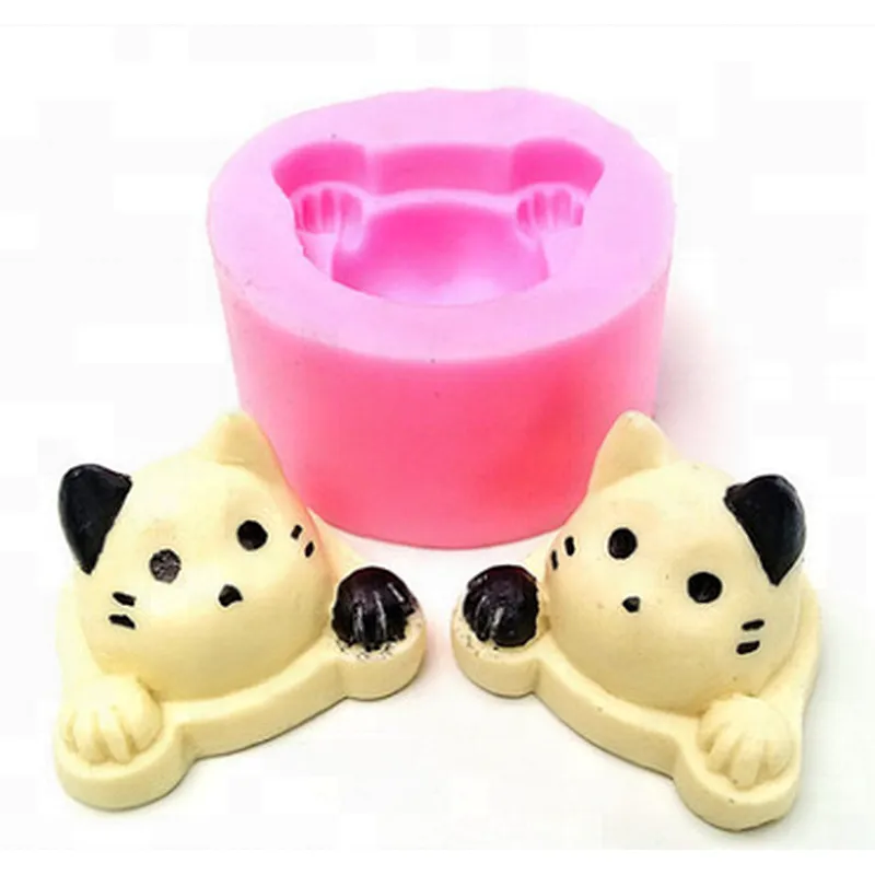 food grade material cotton candy coffee cat silicone mold for Marshmallow