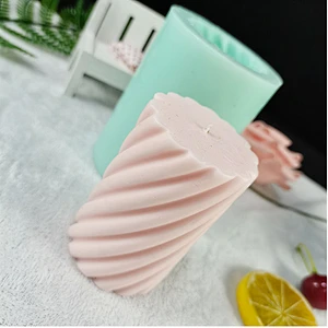 Cylindrical candle gypsum silicone mold christmas soap mould