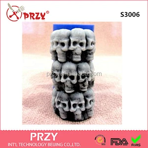 Skulls silicone mold for soap and candles making mould molds Skulls silicone soap molds and candle mould