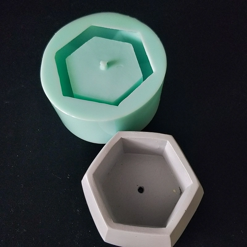 Plant pot cement gypsum pot home decoration Silicone Mold