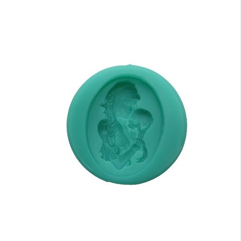 Catirina Cameo Necklace  F5113 LADY FONDANT CHOCOLATE SILICONE MOLD
