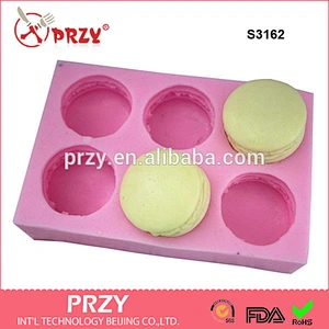 S3162 3d Macaron Shape Silicone Ice Cube Tray Chocolate Muffin Mold