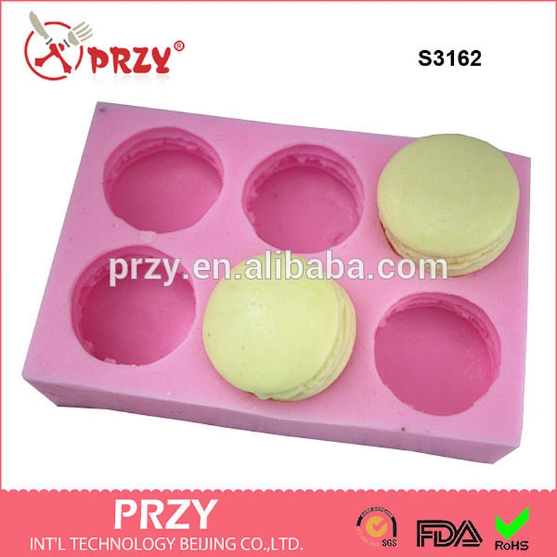 S3162 3d Macaron Shape Silicone Ice Cube Tray Chocolate Muffin Mold