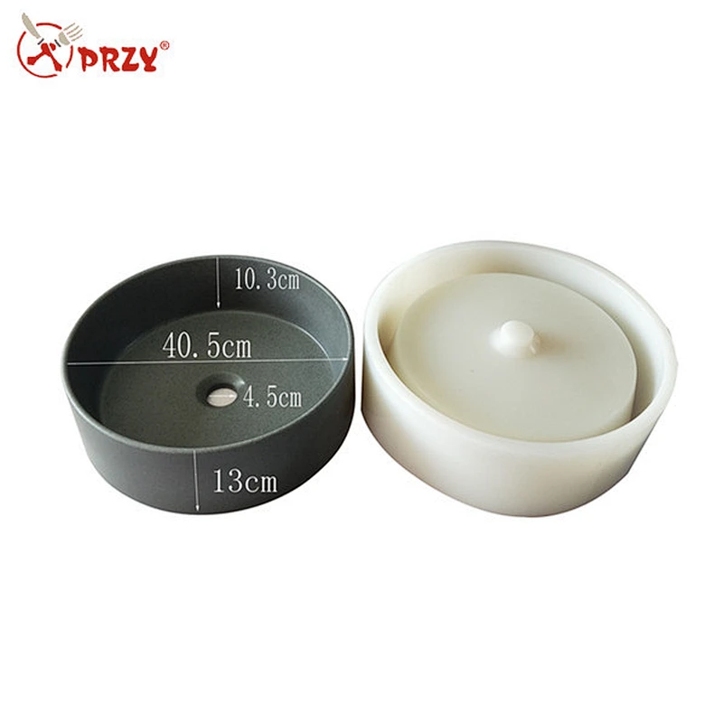 Bathroom household round sink cement wash basin silicone mold